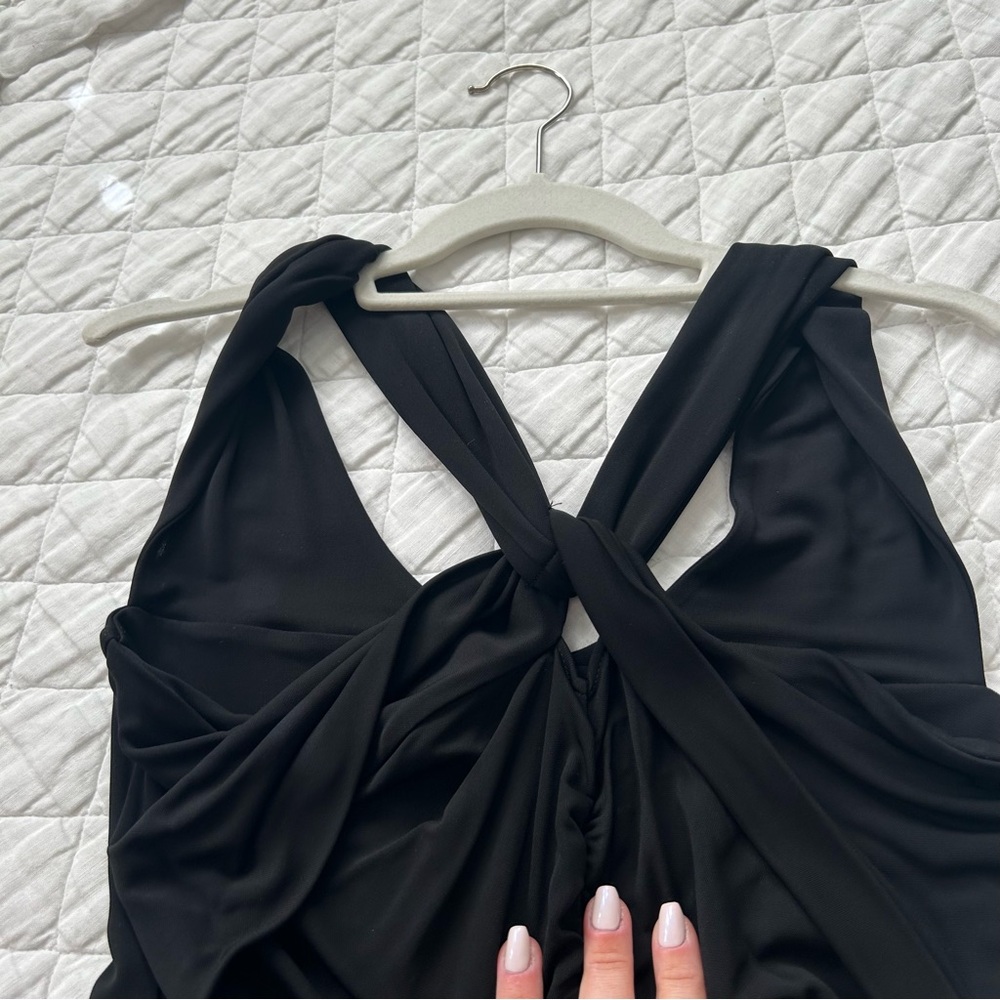 Diane von Furstenberg Neely Ruched Cutout Jersey Midi Dress in Black - Picture 7 of 14